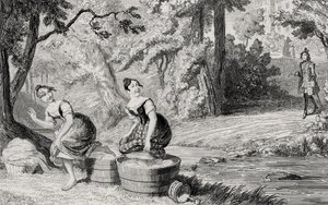Lavanderas perturbadas por Waverley, ilustración de 